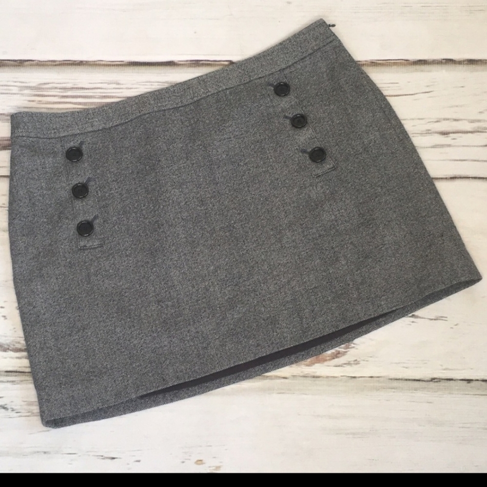 Banana Republic Pencil Skirt Wool Tweed Button 14
